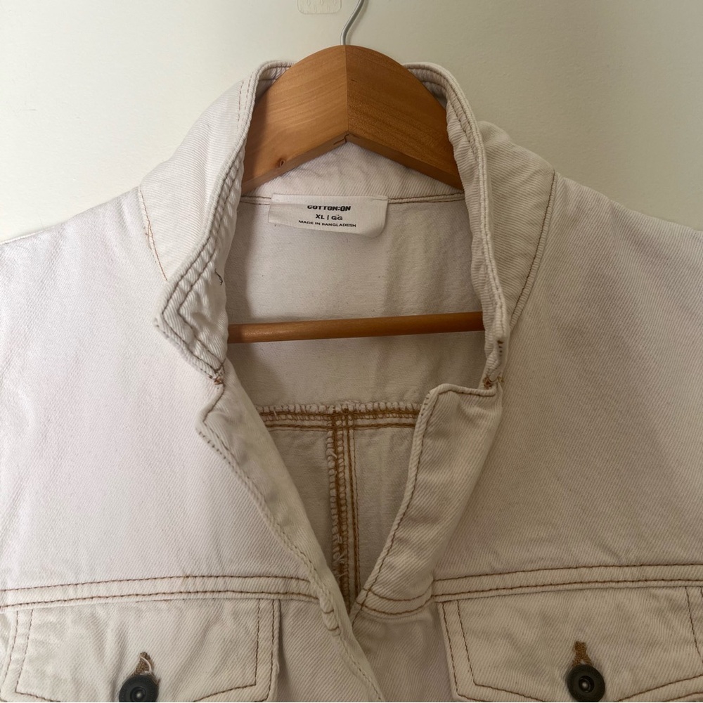Cotton On White Denim Button Down Sleeveless Dress Size XL - Picture 6 of 9